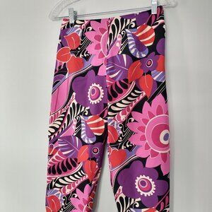 Kate Vibrant Floral Cotton Capris Size 4
